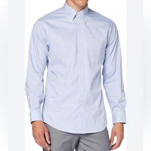 Brooks Brothers Blue Madison Non-Iron Long Sleeve Button Down Shirt Size 16.5